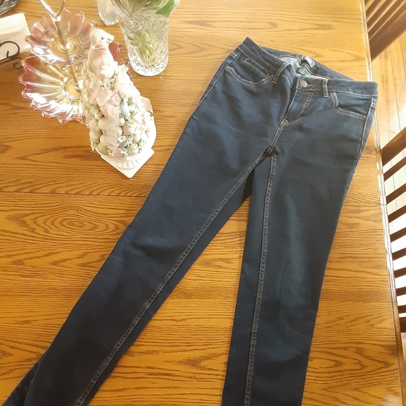 Size 27 Roots dark blue skinny jeans Like New - Picture 4 of 10